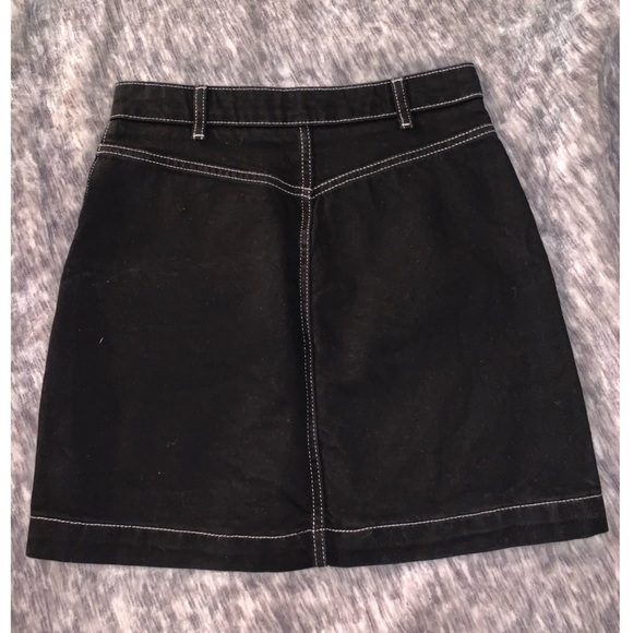 Black Topshop MOTO denim mini skirt - Picture 2 of 3